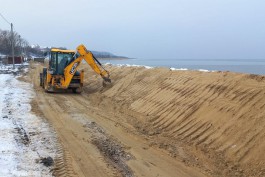 На восточном берегу Калининградского залива заканчивают строительство защитных сооружений (фото)